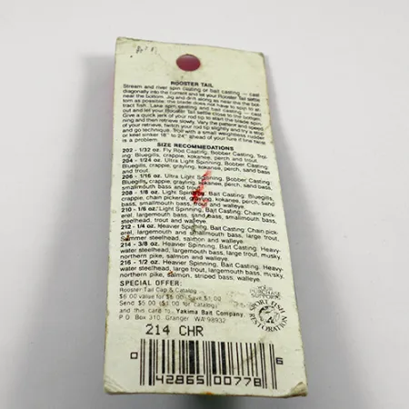 Worden’s Original Rooster Tail 5 Rotante, Gold / Chartreuse, 12g, #2364