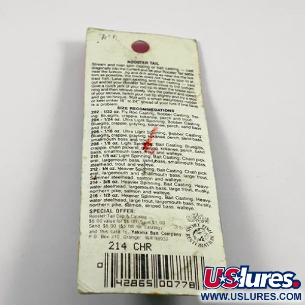 Worden’s Original Rooster Tail 5 Rotante, Gold / Chartreuse, 12g, #2364