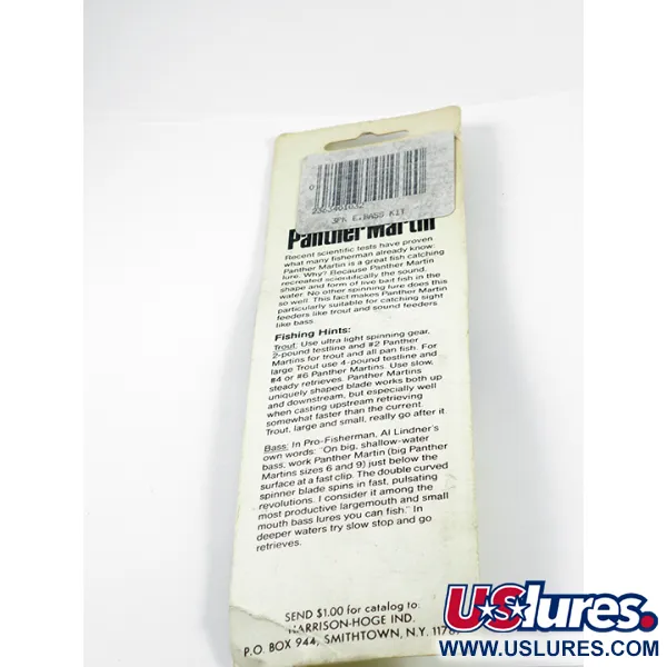 Panther Martin Eastern Bass Kit Rotante, Nero/Verde/Argento, 4g, #2365