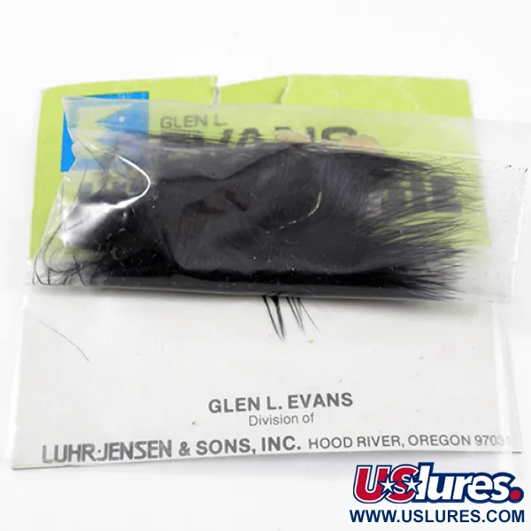 Glen Evans Little Dogie Jig-Fly, Nero, 7g, Jig in pelo, #2378