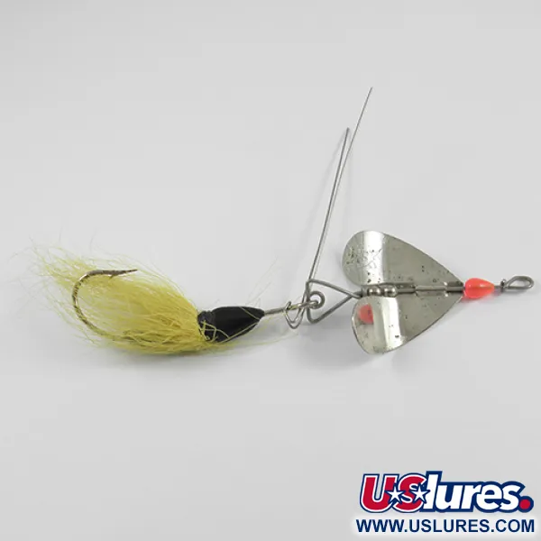 Blue Fox Cucchiaino, Nickel/Giallo/Bucktail, 14g, Antialga, #2393