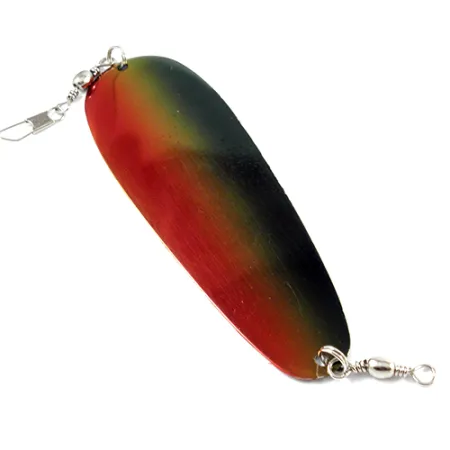 Shasta Tackle Sling Blade Dodger, Rosso/Verde/Nickel, 14g, #2403
