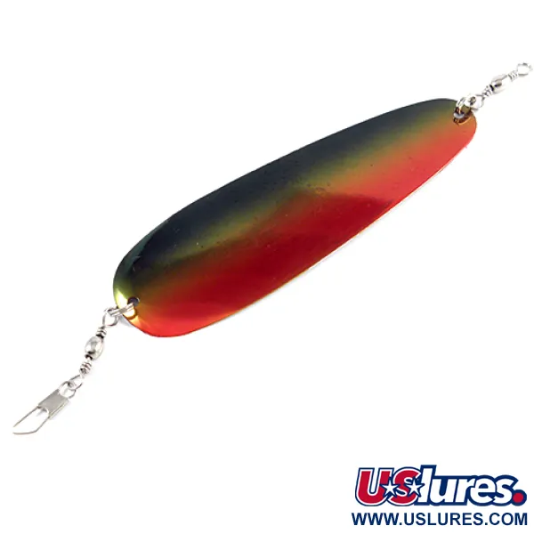Shasta Tackle Sling Blade Dodger, Rosso/Verde/Nickel, 14g, #2403