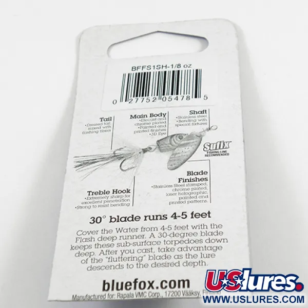 Blue Fox Flash Deep Runner Cucchiaino, Argento/Rainbow, 4g, #2409