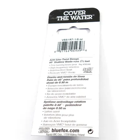 Blue Fox Vibrax Shallow Cucchiaino, Trota Iridea, 4g, #2410