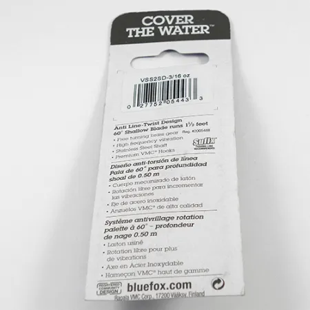 Blue Fox Vibrax Shallow Cucchiaino, Arcobaleno, 6g, Shallow, #2411