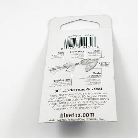 Blue Fox Flash Deep Runner Cucchiaino, Trout, 4g, Ancora piumata, #2413