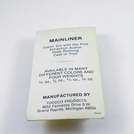 TODDCO Main liner Ondulante, Bianco / Nickel, 11g, 3x Strong Hook, #2439