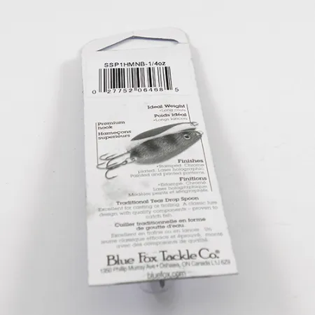 Blue Fox Strobe Tear Drop Spoon, Nickel/Blu, 7g, Ondulante, #2440