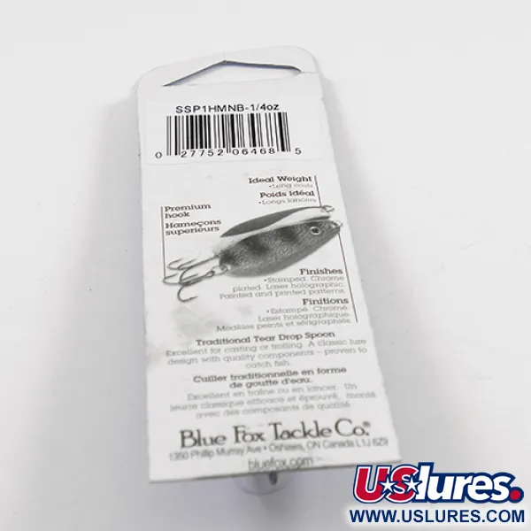 Blue Fox Strobe Tear Drop Spoon, Nickel/Blu, 7g, Ondulante, #2440