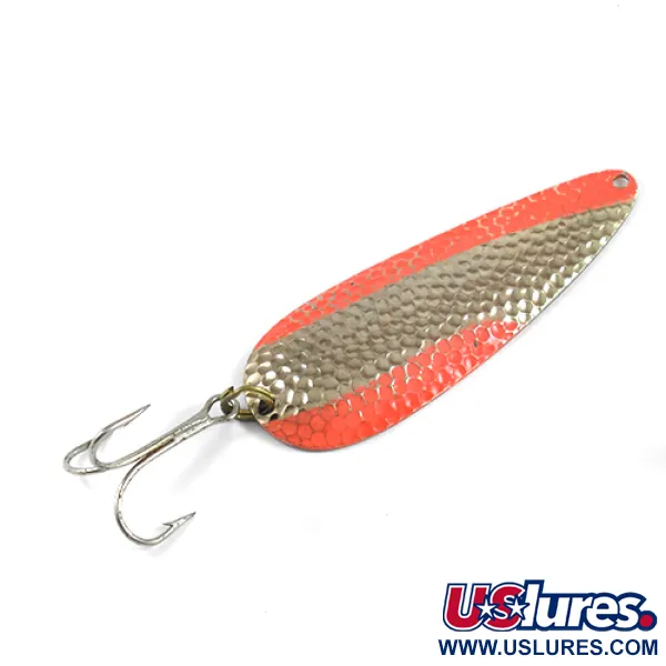 Nebco Aqua Spoon Ondulante, Oro martellato/Arancione, 21g, Vintage, #2457