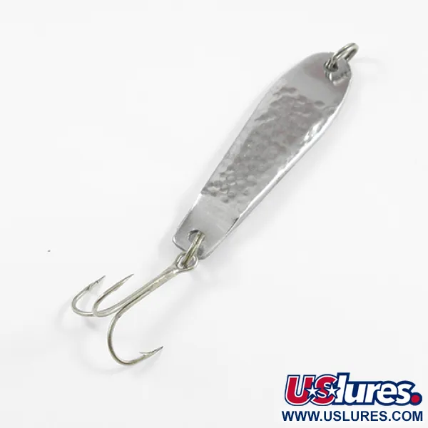 Bass Pro Shops 3 Baits Casting Spoon, Nichel, 25g, Martellato, #2530
