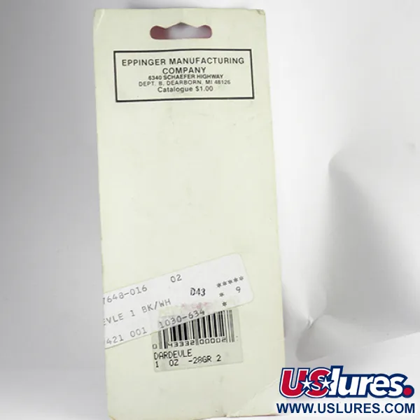 Ondulante Eppinger Dardevle, Nero/Avorio, 28g, Design Storico, #2558