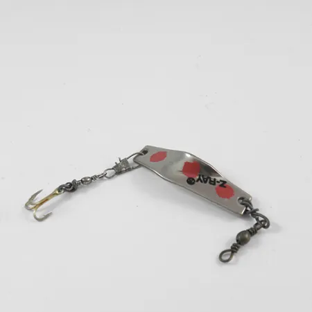 Z-RAY Lures Z-Ray Cucchiaino, Nichel / Rosso, 4.5g, Design Retrò, #2562