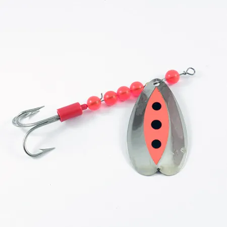 Spinner Luhr Jensen Les Davis Bolo, Nichel / Rosso, 9g, #2572