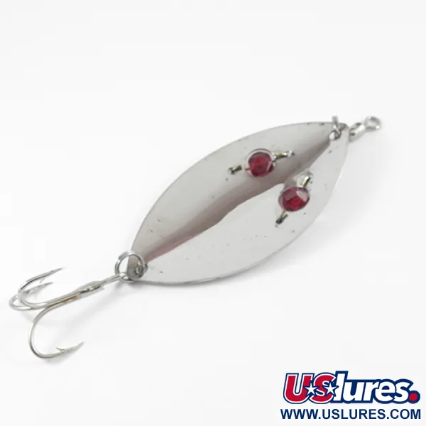 Gibbs Ruby Eye Wiggler Ondulante, Nickel / Red Eyes, 35g, Occhi rubino, #2587
