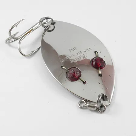 Gibbs Ruby Eye Wiggler Ondulante, Nickel / Red Eyes, 35g, Occhi rubino, #2587