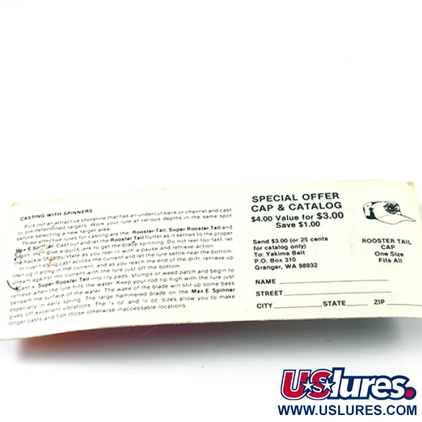 Yakima Bait Rooster Tail 5 Spinner, Argento/Rosa, 12g, #2609