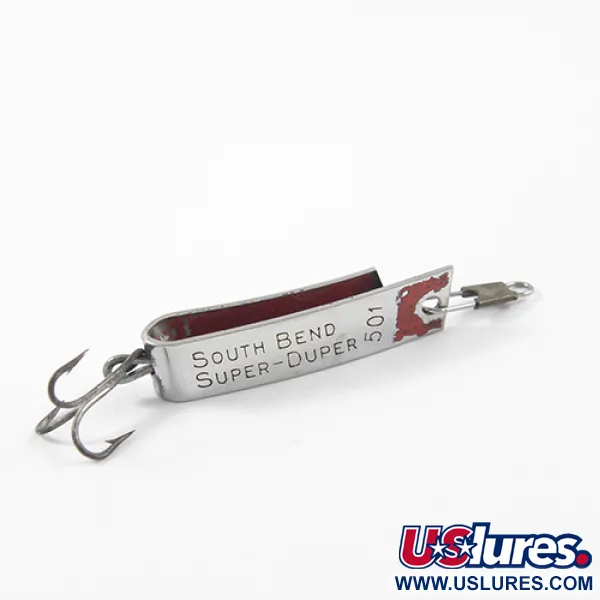 South Bend Super-Duper 501 Cucchiaino, Nichel, 2,3g, Vintage, #2635