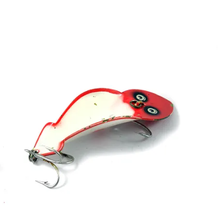 Buck Perry Spoonplug Esca Metallo, Rosso/Bianco, 10g, Vintage, #2705