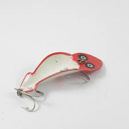Buck Perry Spoonplug Esca Metallo, Rosso/Bianco, 10g, Vintage, #2705