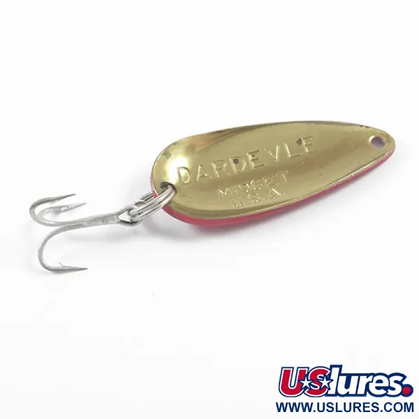 Ondulante Eppinger Dardevle Midget, Rosso/Bianco/Ottone, 6g, #2727