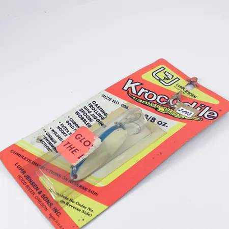 Luhr Jensen Krocodile Die #3 Glow Ondulante, Bianco/Blu, 14g, #2803