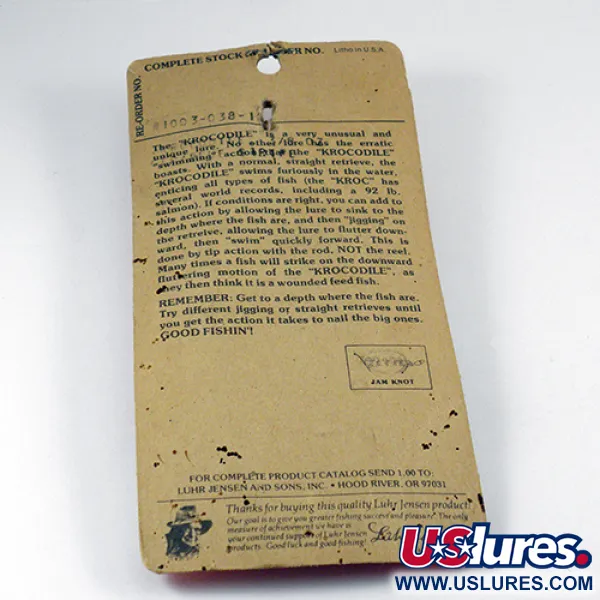 Luhr Jensen Krocodile Die #3 Glow Ondulante, Bianco/Blu, 14g, #2803