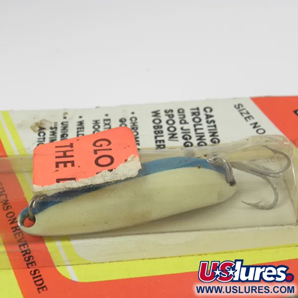 Luhr Jensen Krocodile Die #3 Glow Ondulante, Bianco/Blu, 14g, #2803