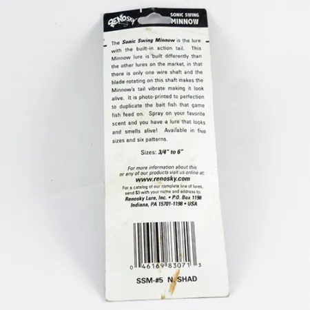 Renosky Sonic Swing Minnow Esca Ibrida, Oro, 7g, Palletta, #2849