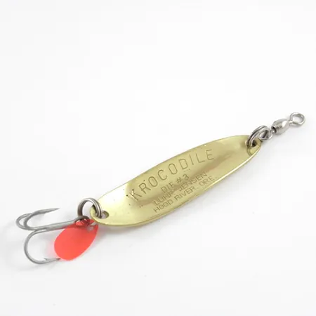 Luhr Jensen Krocodile Die #3 Ondulante, Ottone/Rosso, 10g, Martellato, #2870