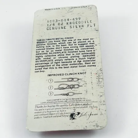 Luhr Jensen Krocodile Die #3 Ondulante, Nickel, 7g, Profilo stretto, #2881