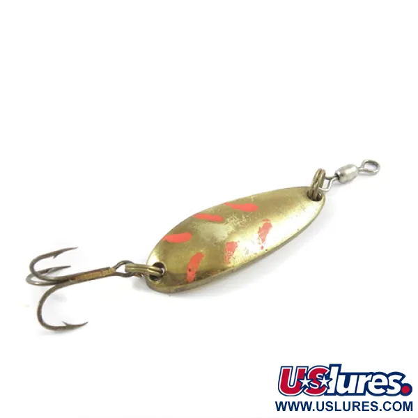 Luhr Jensen Krocodile Ondulante, Ottone, 9g, Accenti rossi, #2899