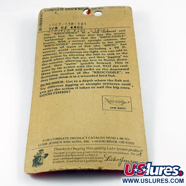 Luhr Jensen Krocodile Die #3 Ondulante, Bianco/Rosso Glow, 17,7g, #2936