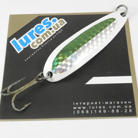 Luhr Jensen Krocodile Die #5 Ondulante, Bianco/Verde/Giallo, 23g, #2955