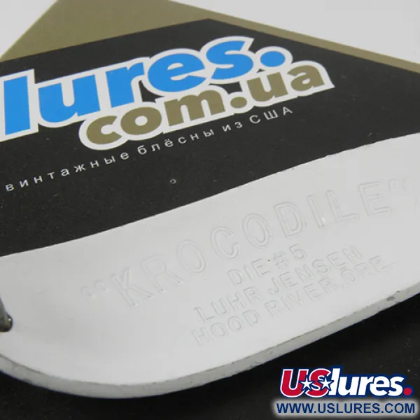 Luhr Jensen Krocodile Die #5 Ondulante, Bianco/Verde/Giallo, 23g, #2955