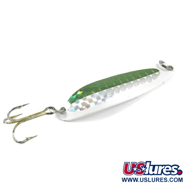 Luhr Jensen Krocodile Die #5 Ondulante, Bianco/Verde/Giallo, 23g, #2955