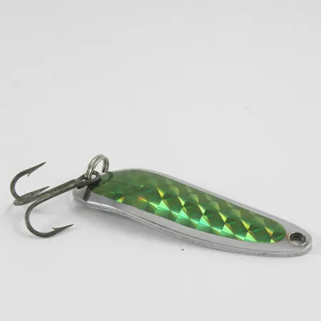 Luhr Jensen Krocodile Die #3 Cucchiaino, Nichel / Verde, 10g, #2967