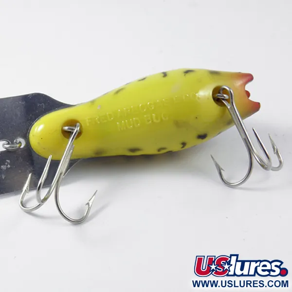Fred Arbogast Mud Bug Crankbait, Giallo / Nero, 14g, Paletta metallo, #2985