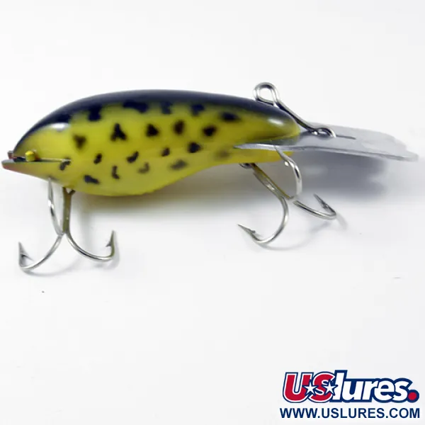 Fred Arbogast Mud Bug Crankbait, Giallo / Nero, 14g, Paletta metallo, #2985