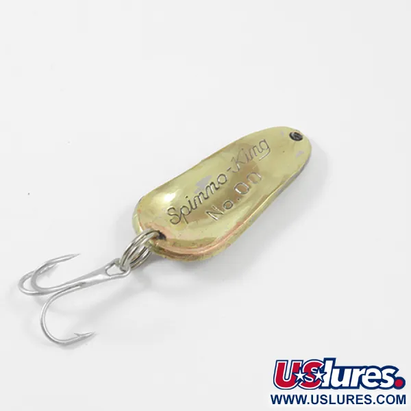 Weller Spinno-King 00 Cucchiaino, Nickel / Oro, 7g, Vintage, #3012