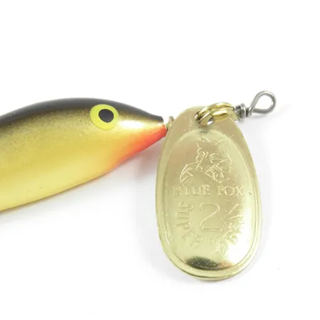 Blue Fox Vibrax Minnow Spin 2 Esca, Oro, 7g, Pala dorata, #3032