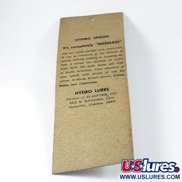 Hydro Lures Weedless Hydro Spoon, 11g, Verde, Cucchiaino anti-alga #14443