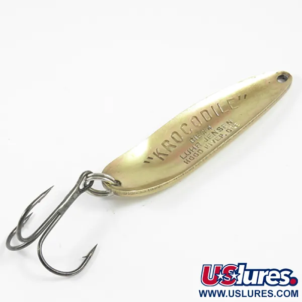 Luhr Jensen Krocodile Die #4 Ondulante, Ottone, 21g, Vintage, #3072