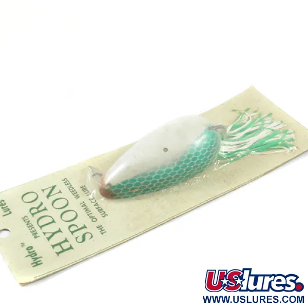 Hydro Lures Weedless Hydro Spoon Cucchiaino, Bianco/Verde, 17g, #3074