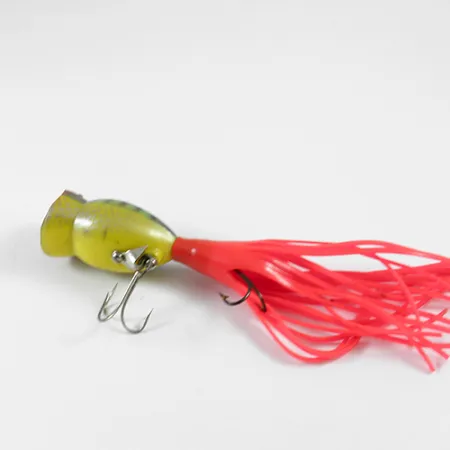 Fred Arbogast Hula Popper Esca Topwater, Fire Tiger, 8g, #3078