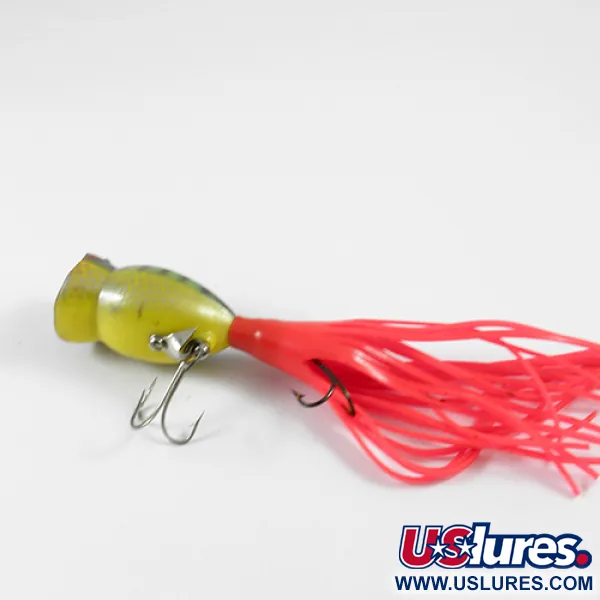 Fred Arbogast Hula Popper Esca Topwater, Fire Tiger, 8g, #3078