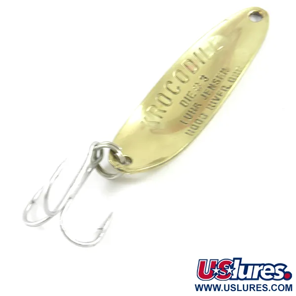 Luhr Jensen Krocodile Die #3 Ondulante, Ottone martellato, 10g, #3125