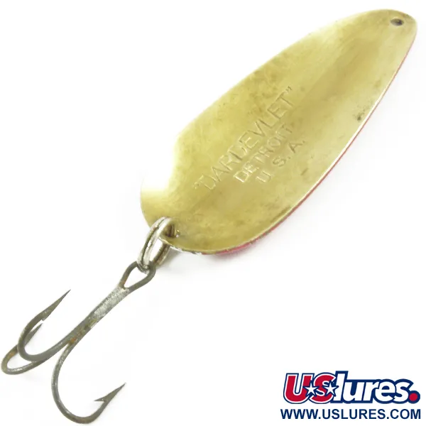 Eppinger Dardevle Dardevlet, 21g, Rosso / Bianco / Ottone, Ondulante #3133