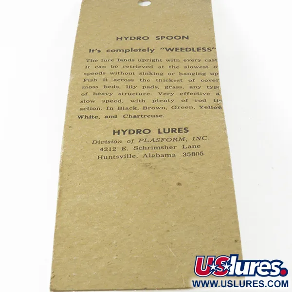 Hydro Lures Weedless Hydro Spoon, Giallo, 14g, Antialga, #9312